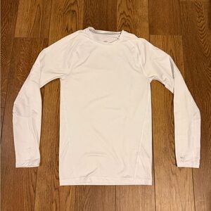 DSG White Long Sleeve compression dry fit Athletic Shirt.